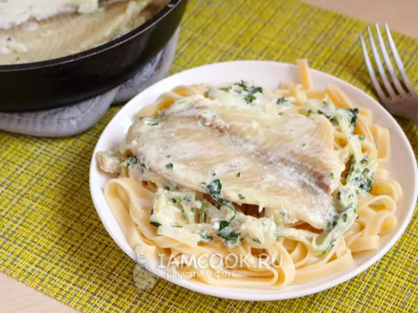 Фото блюда: Тилапия в сливочном соусе