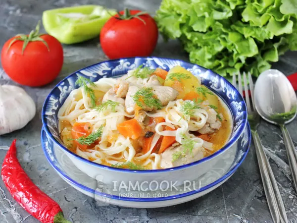 Фото блюда: Лагман из индейки