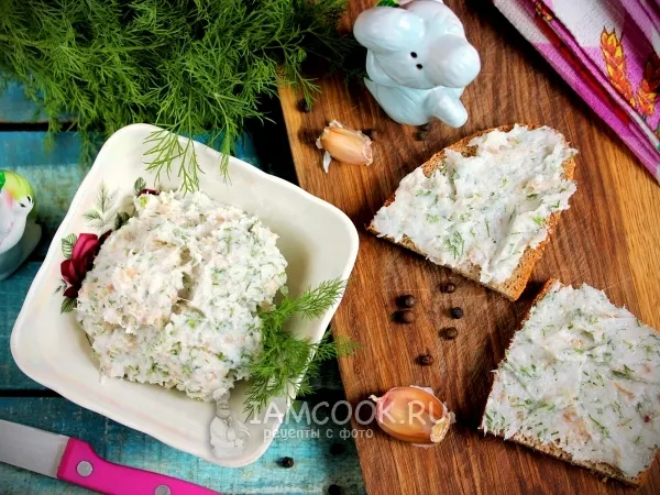 Фото блюда: Сало с чесноком и укропом