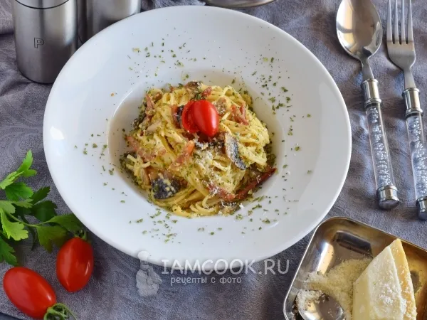 Фото блюда: Карбонара с грибами