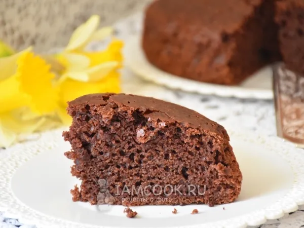 Фото блюда: Шоколадный кекс на кефире без яиц
