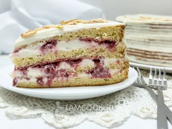 Фото блюда: Торт с замороженной клубникой