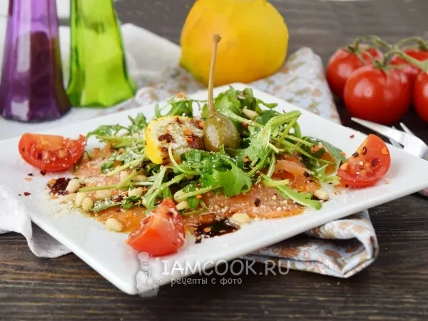 Фото блюда: Карпаччо из лосося