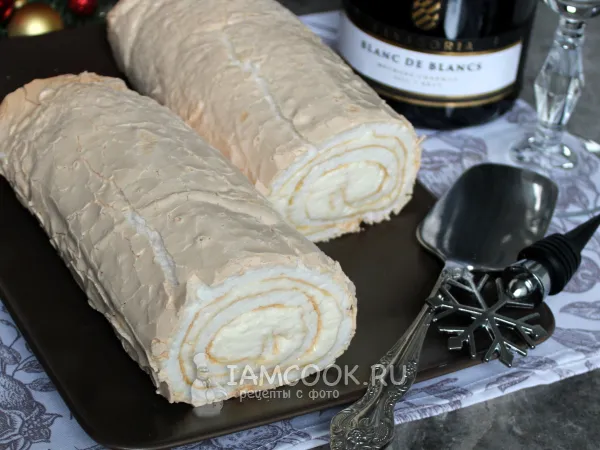 Фото блюда: Меренговый рулет с крем-чизом