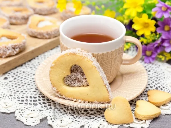 Фото блюда: Печенье с вареной сгущенкой (с миндальной мукой)