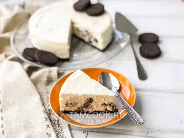 Фото блюда: Чизкейк с творожным сыром и печеньем Орео