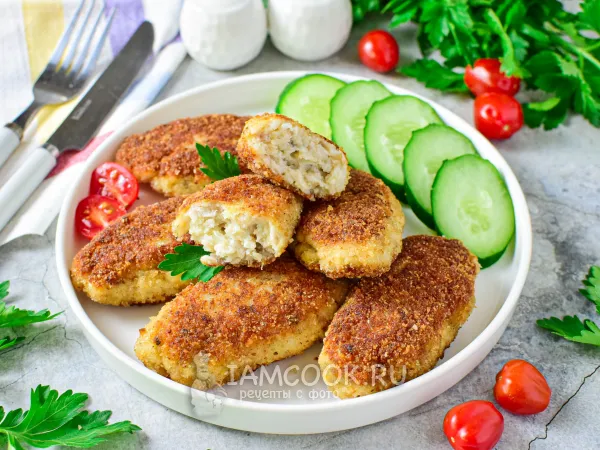 Фото блюда: Котлеты из трески с салом