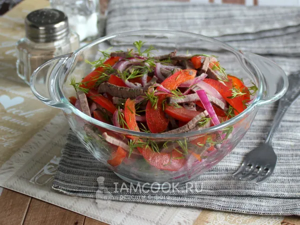 Фото блюда: Салат «Будапешт» с говядиной