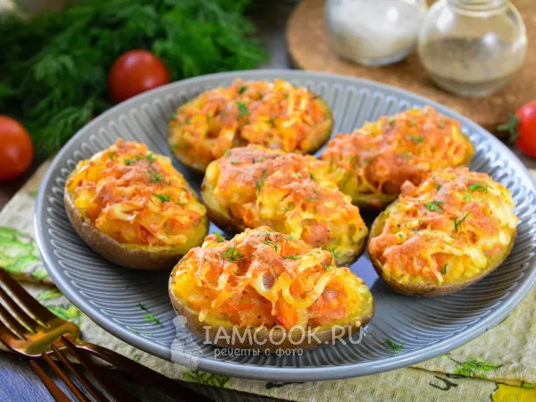 Фото блюда: Картофель, фаршированный беконом