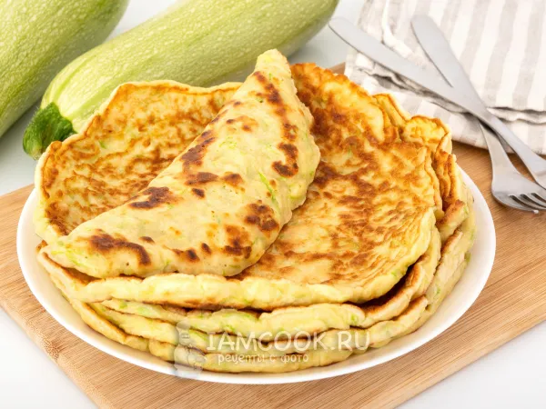 Фото блюда: Блины из кабачков на кефире