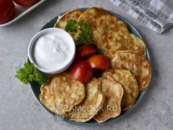 Фото блюда: Оладьи с капустой на сметане