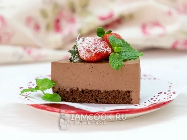 Фото блюда: Шоколадный муссовый торт