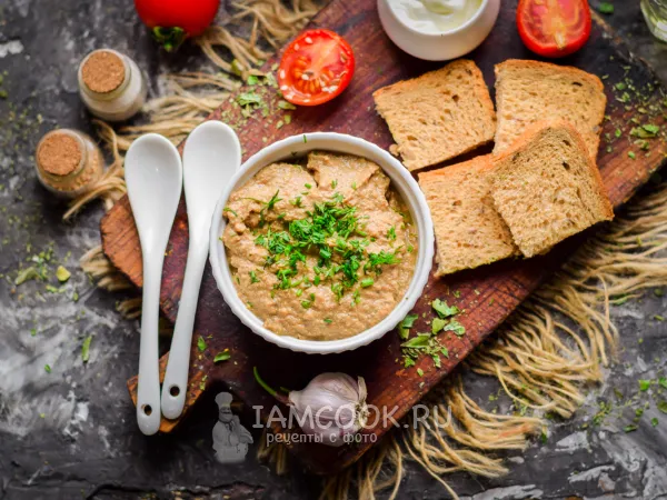 Фото блюда: Паштет из запеченной куриной печени и овощей