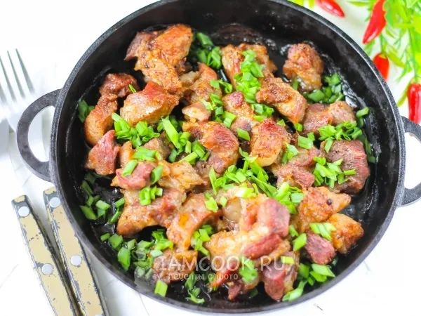 Фото блюда: Свинина кусочками в духовке