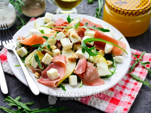 Фото блюда: Салат с хамоном и руколой