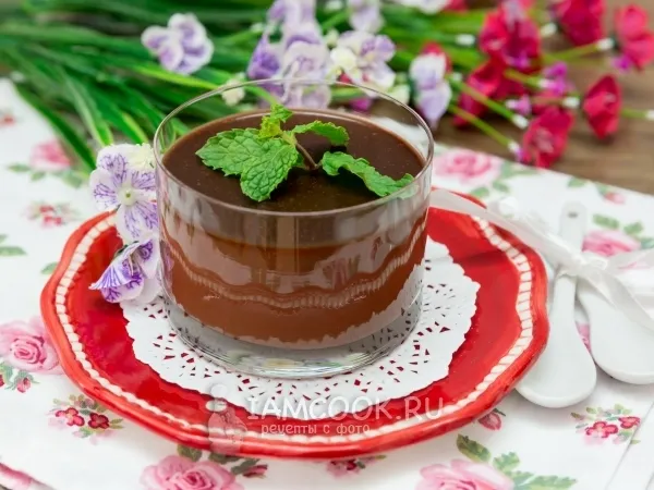 Фото блюда: Шоколадная панна-котта