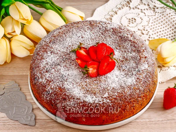 Фото блюда: Пирог с протертой клубникой