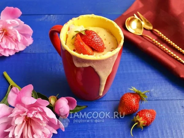 Фото блюда: Кекс в чашке в микроволновке