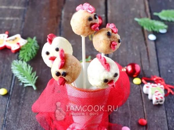 Фото блюда: Кейк-попсы «Петушки»