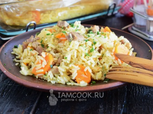 Фото блюда: Плов в рукаве в духовке