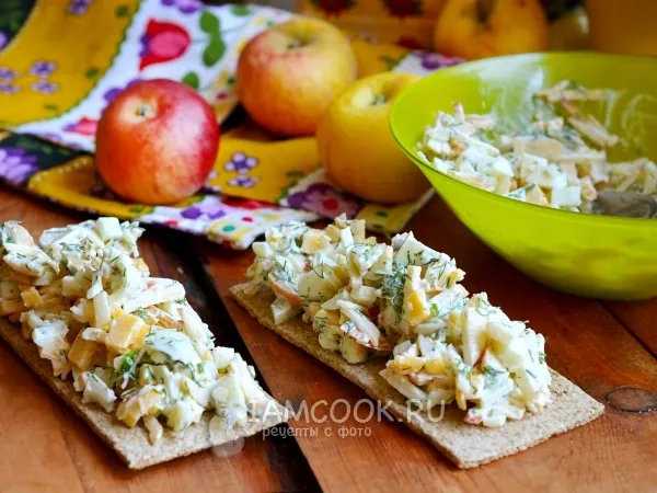 Фото блюда: Закуска из яблок и сыра