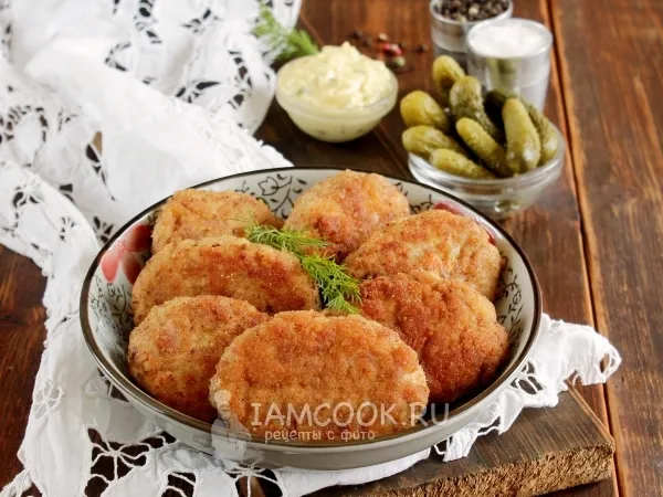 Фото блюда: Котлеты из свинины и курицы