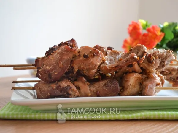 Фото блюда: Шашлык из свинины в банке в духовке