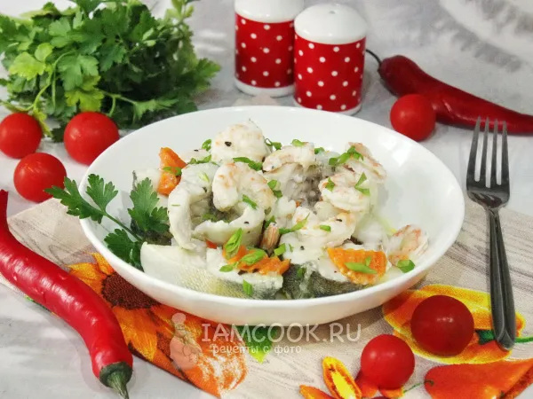 Фото блюда: Судак с креветками