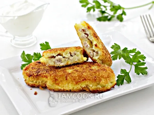 Фото блюда: Зразы картофельные с мясом