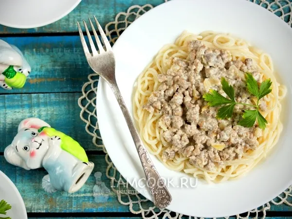 Фото блюда: Фарш в сметанном соусе