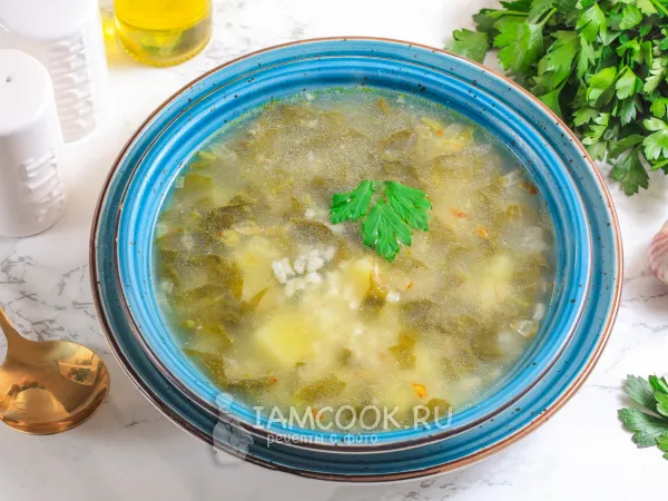 Фото блюда: Щавелевый суп с рисом