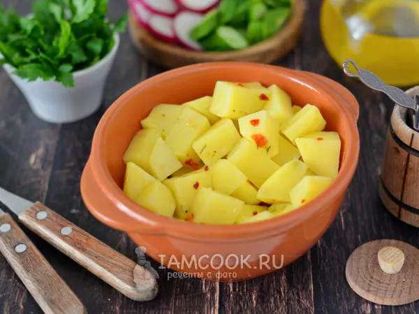 Фото блюда: Картошка в микроволновке в пакете