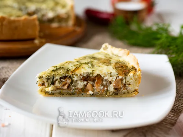 Фото блюда: Киш с лисичками