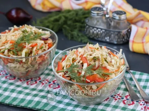 Фото блюда: Капустный салат с пастой орзо