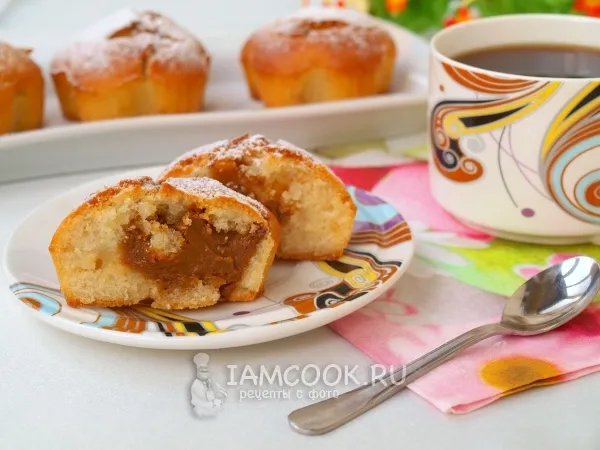 Фото блюда: Кексы с варёной сгущёнкой