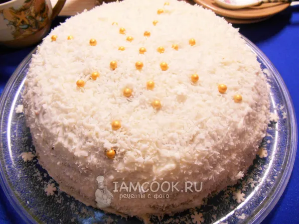 Фото блюда: Торт «Снежок» (кокосовый)
