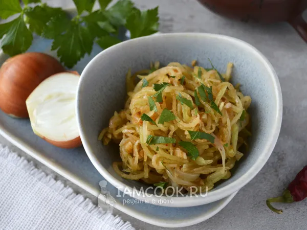 Фото блюда: Зеленая редька по-корейски