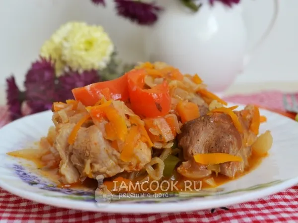 Фото блюда: Рагу овощное с мясом в мультиварке