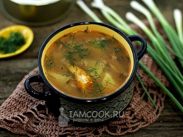 Фото блюда: Суп из кильки в томатном соусе