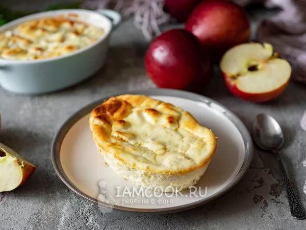 Фото блюда: Суфле из яблок и творога в духовке