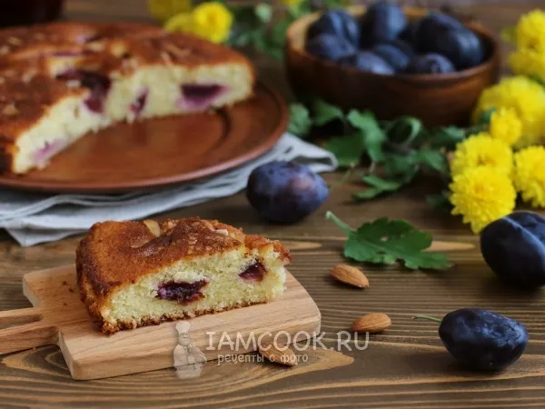 Фото блюда: Миндальный пирог со сливами