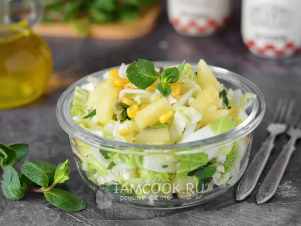 Фото блюда: Салат с пекинской капустой и ананасами