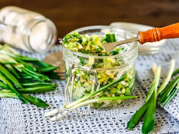 Фото блюда: Засолка черемши на зиму