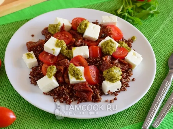 Фото блюда: Салат из киноа с вялеными томатами и фетой