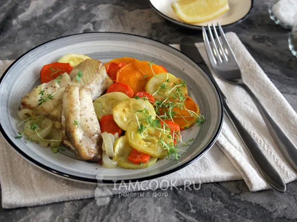 Фото блюда: Терпуг с овощами в духовке