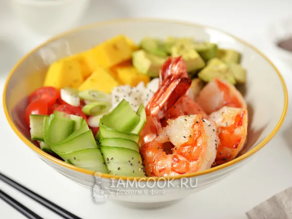 Фото блюда: Боул с манго и креветками