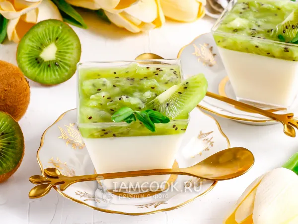 Фото блюда: Панна-котта (панакота) с киви
