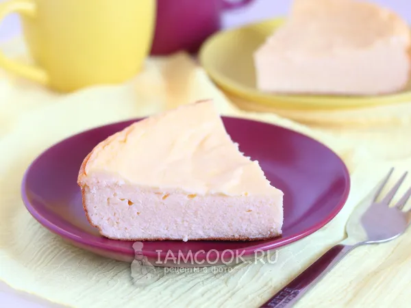 Фото блюда: Творожная запеканка с кукурузной мукой в мультиварке