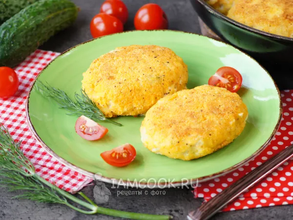 Фото блюда: Котлеты из рыбного фарша и картошки