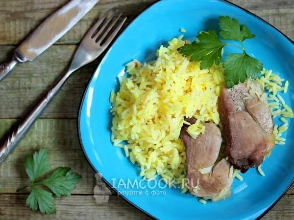 Фото блюда: Рис с мясом в духовке